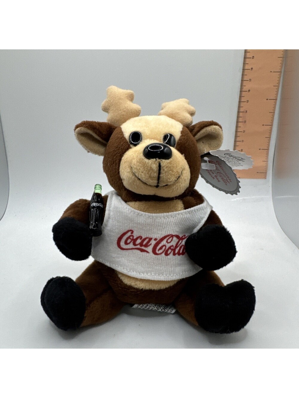 Coca-Cola Collectible Brand (1998) Reindeer Bean Bag Plush #0133 X-mas